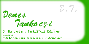 denes tankoczi business card